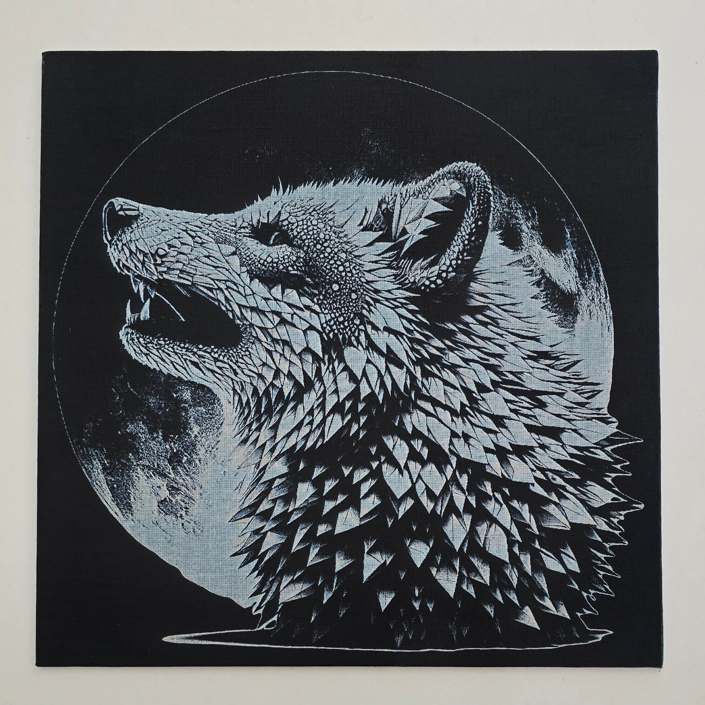 "Esprit sauvage" – Gravure laser sur toile 250x250