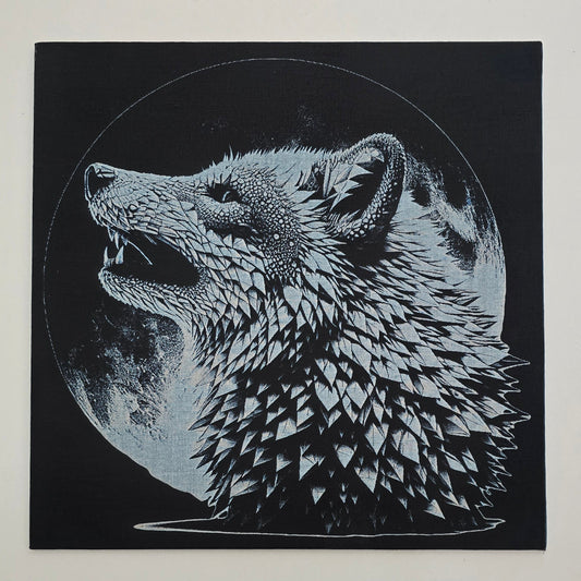 "Esprit sauvage" – Gravure laser sur toile 250x250